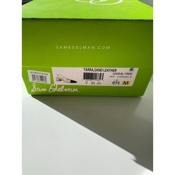 Sam Edelman Tarra Slingback Pumps Sand Leather Size 6.5 - Picture 11 of 11